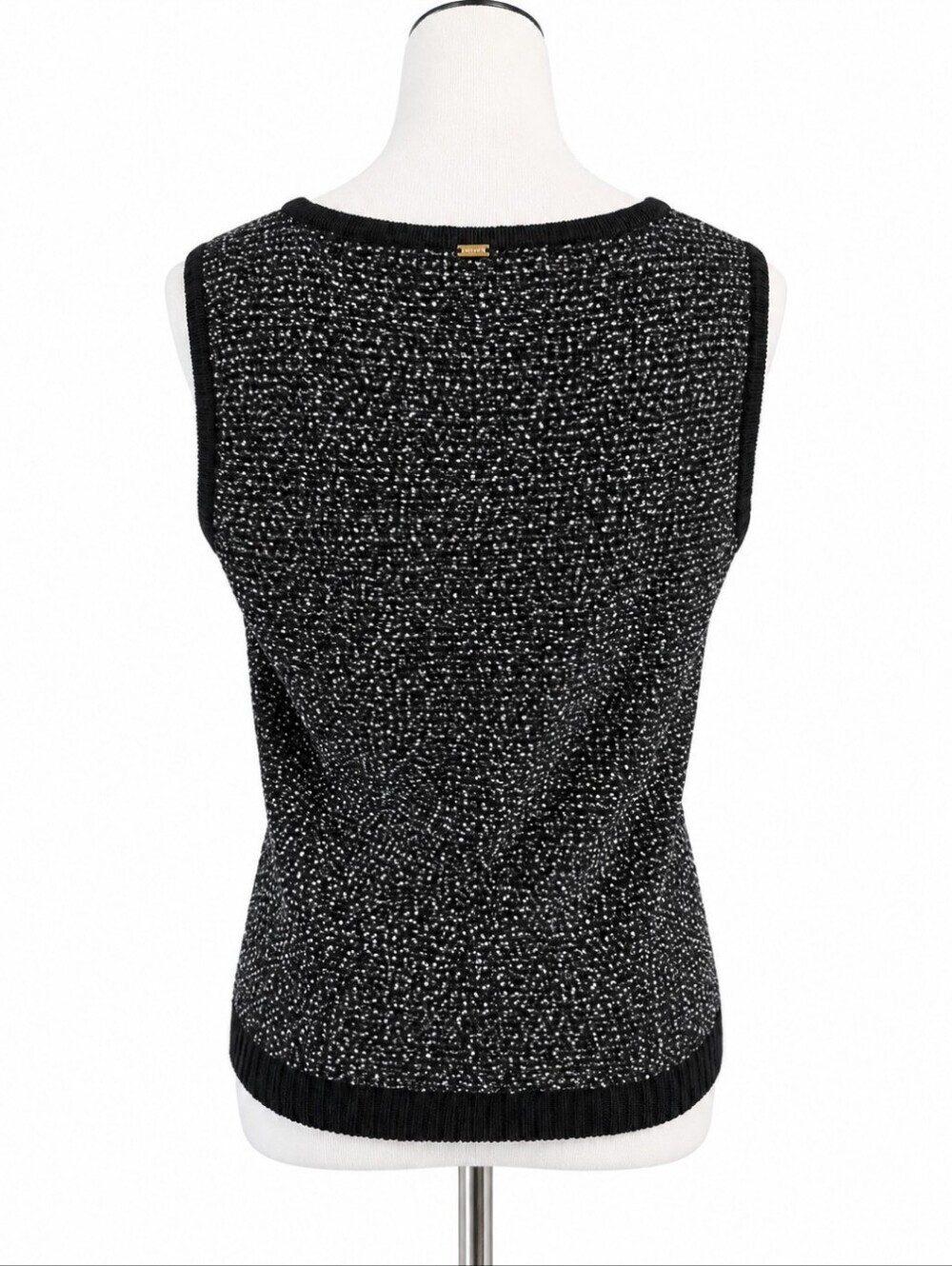 St John Sport Vintage Wool Blend Zip Cardigan Shell Set Black Flecked Size P/S - Picture 5 of 15